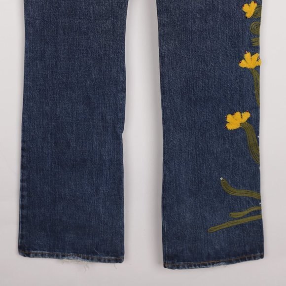 A Pea In The Pod Maternity Embroidered Bootcut Jeans size Small - Picture 6 of 7